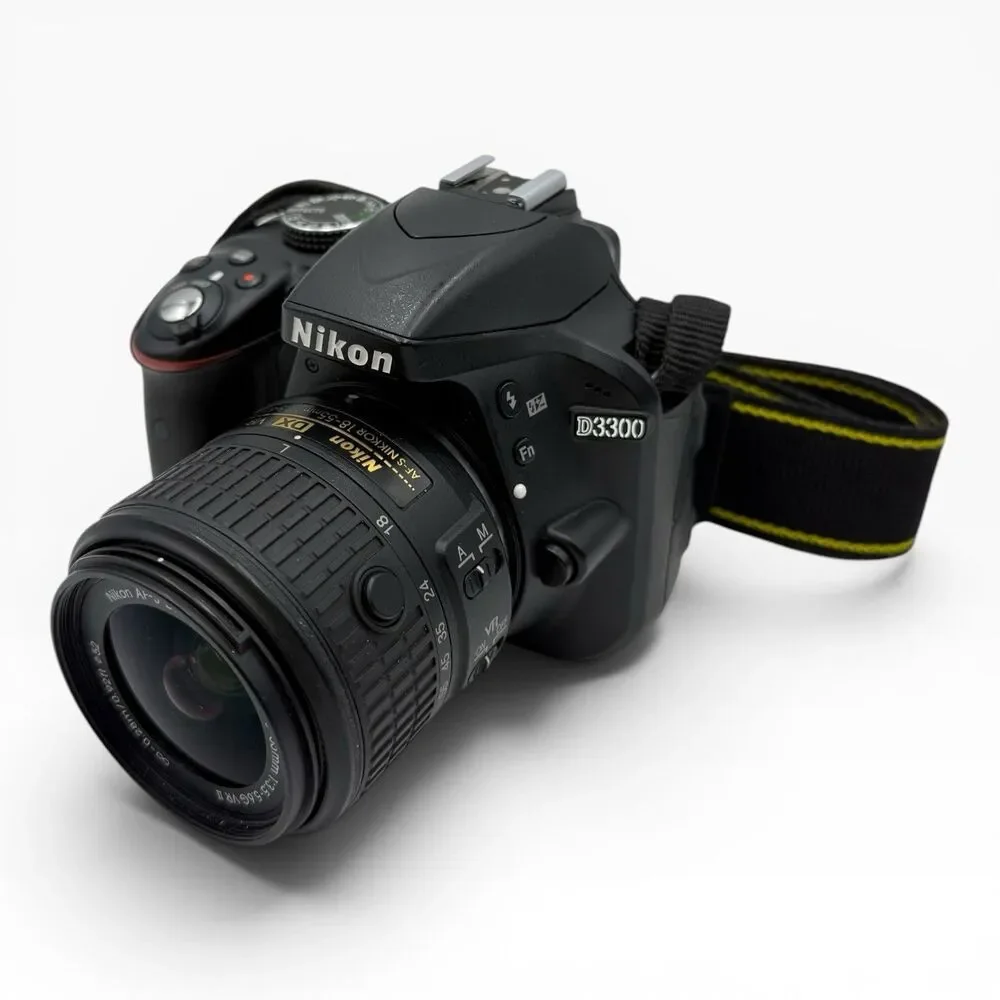 Nikon Nikkor D3300 24.2MP DSLR Camera w/AF-P 18-55mm VR Lens, Memory Card